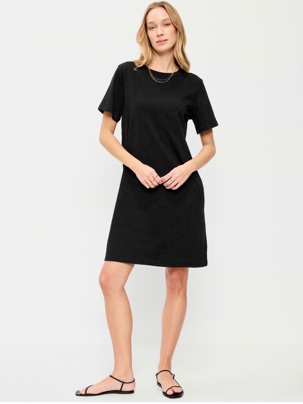 Old Navy Black Short Sleeve Mini Dress
